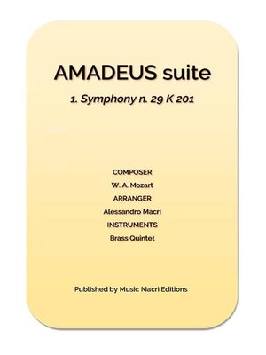 cover image of AMADEUS suite--1. Symphony n. 29